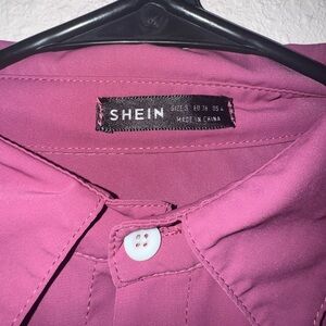 SHEIN Purple Button-Up Shirt